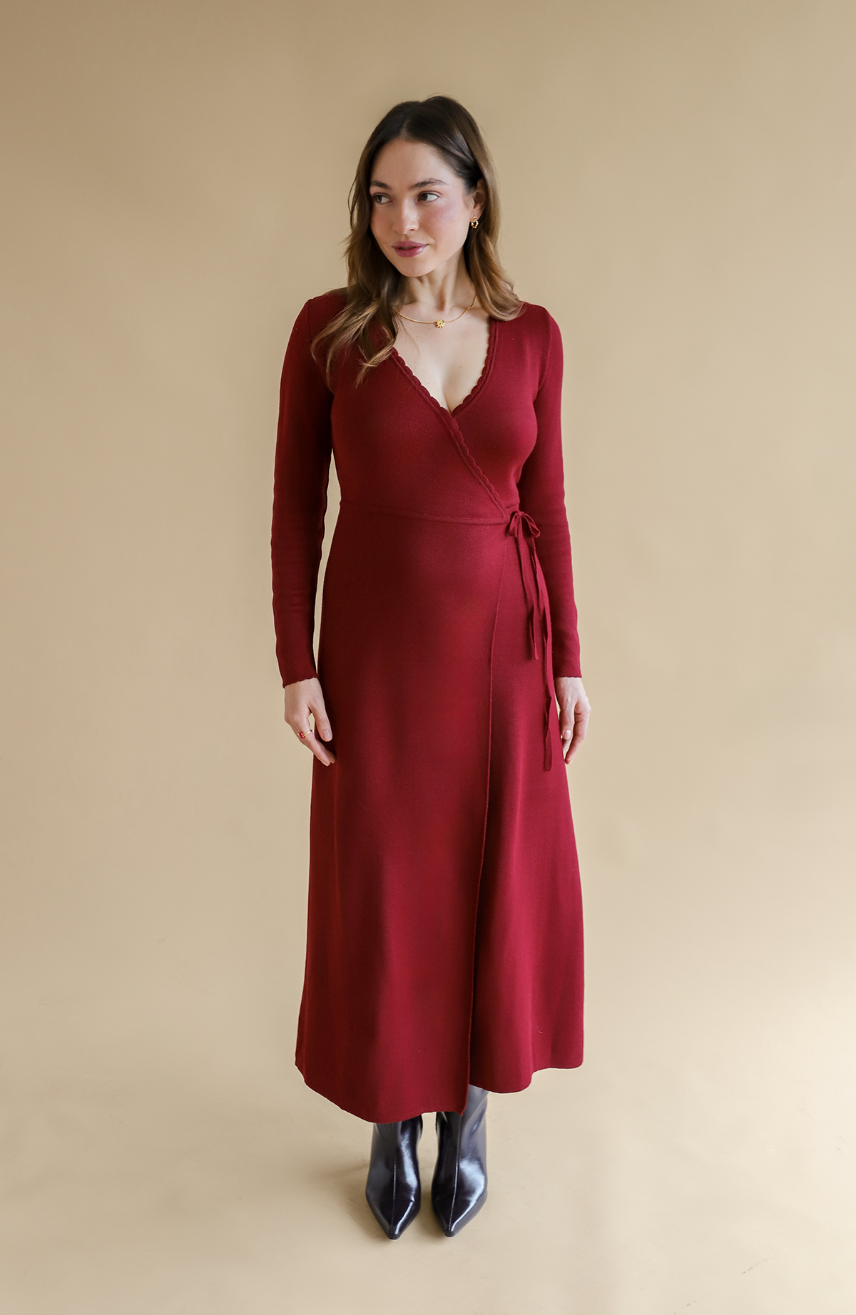 Pitonisa Dress Burgundy