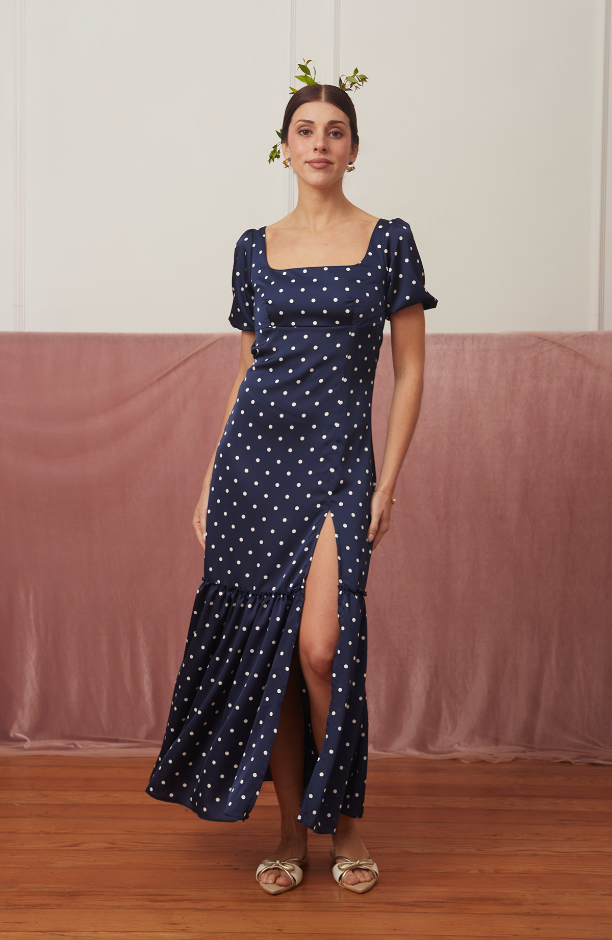 Vestido Imperio Polka Dots