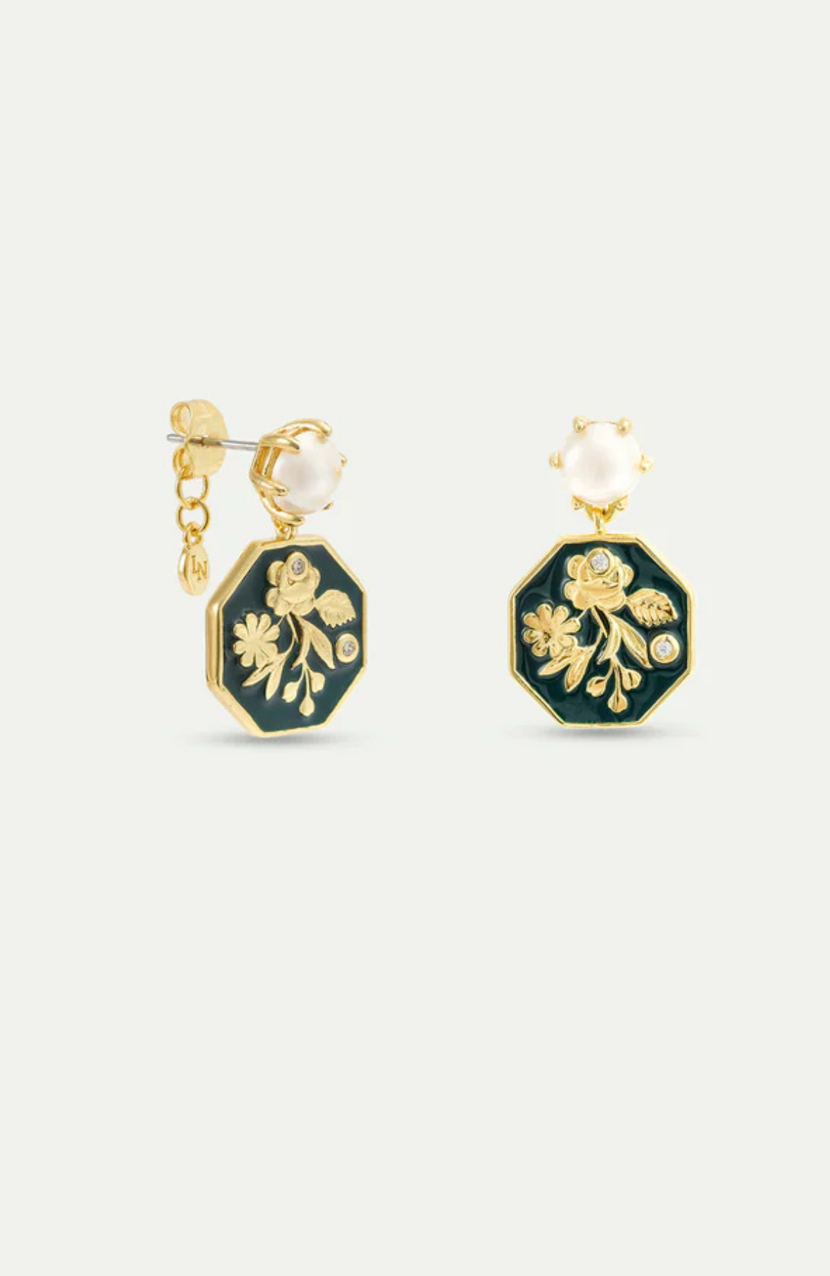 Mignon Citron earring with stone and lemon flower