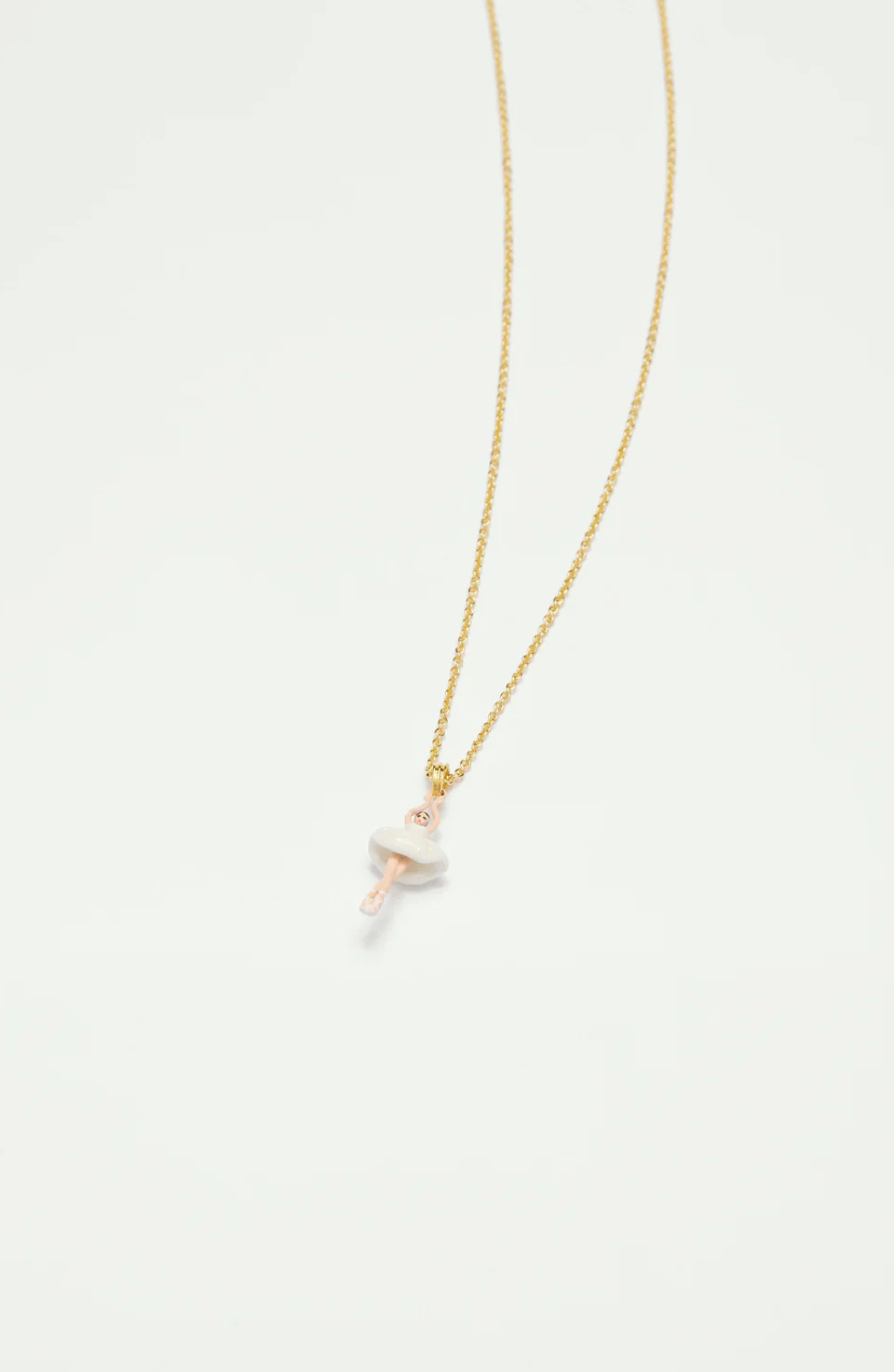Collar mini bailarina con tutú blanco