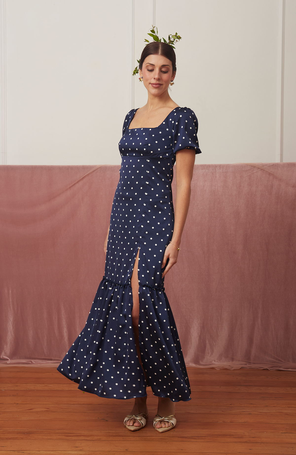 Vestido Imperio Polka Dots