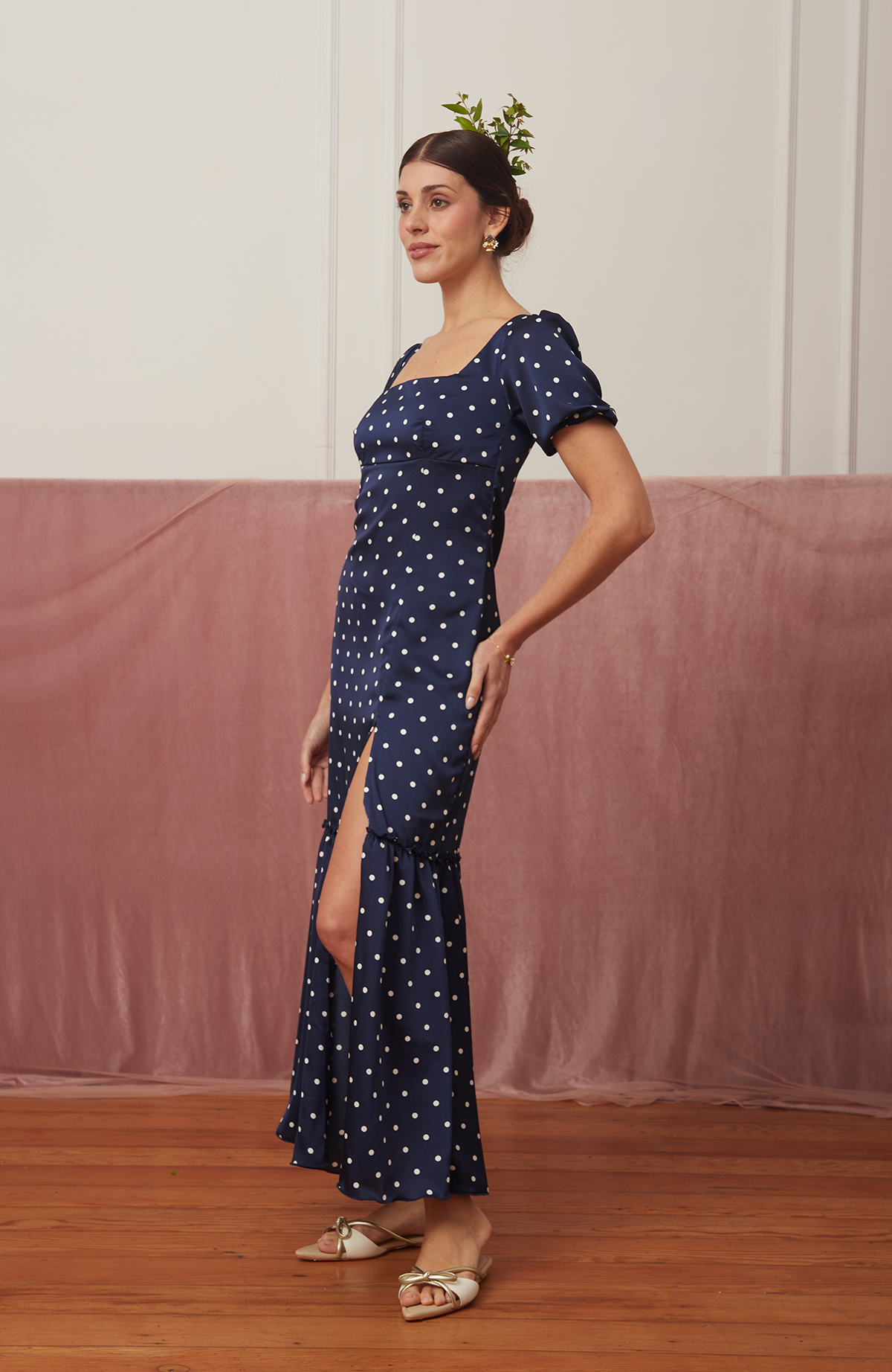 Vestido Imperio Polka Dots