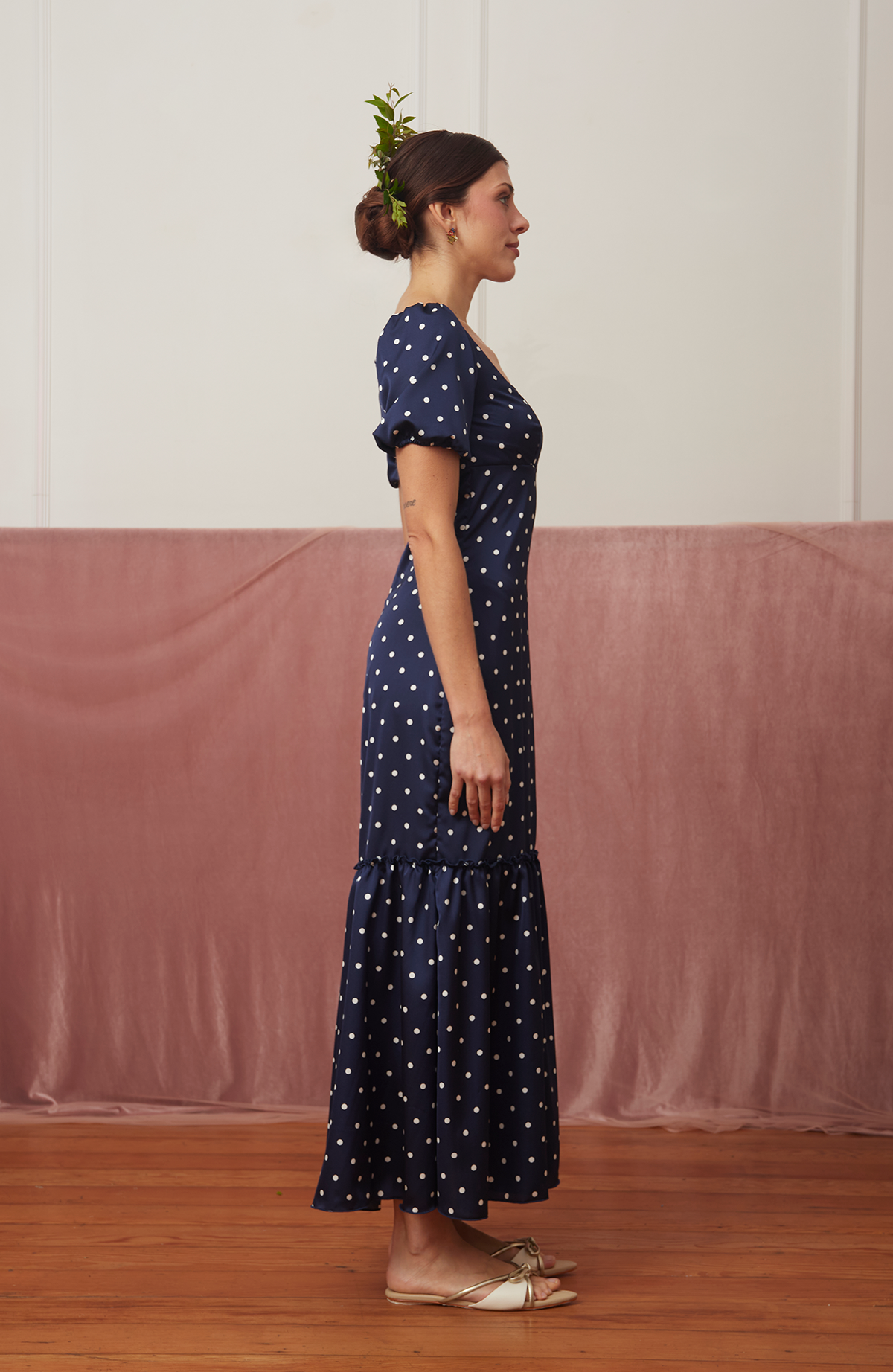 Vestido Imperio Polka Dots