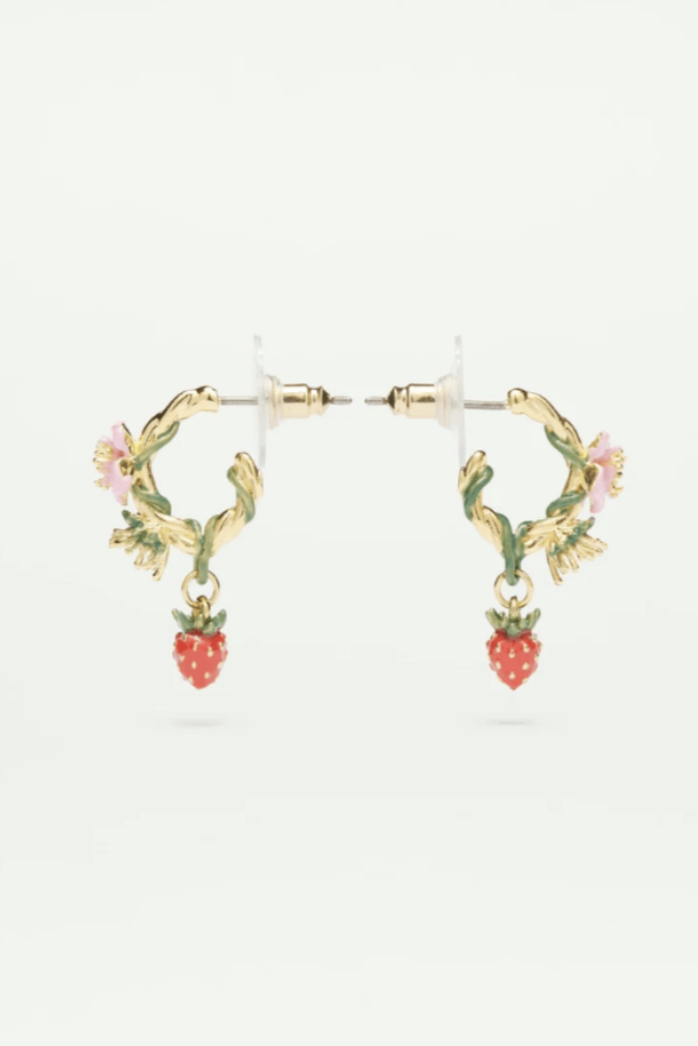 Wild Strawberry Creole Earrings