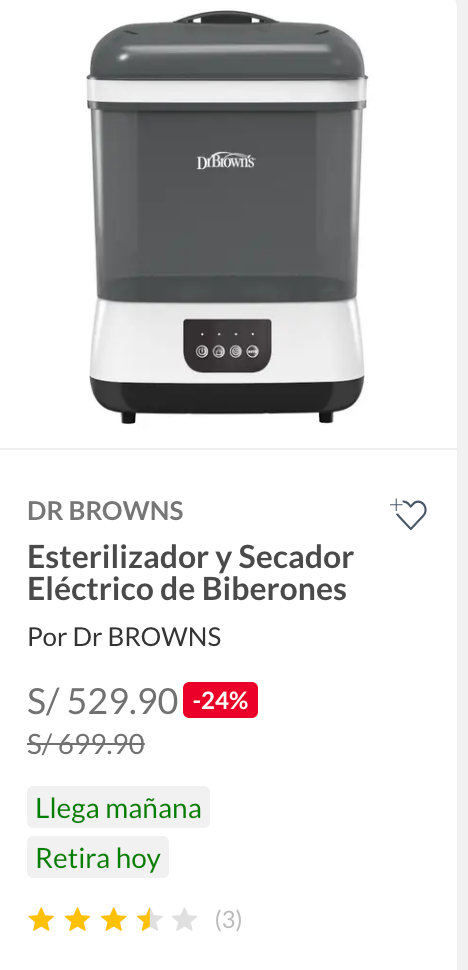 Esterilizador/Secador de Biberones e Implementos bebé Corriente USA NUEVO