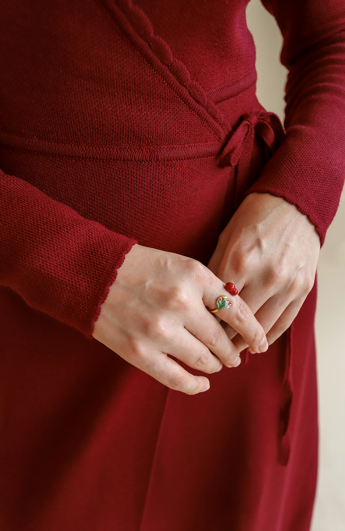 Pitonisa Dress Burgundy