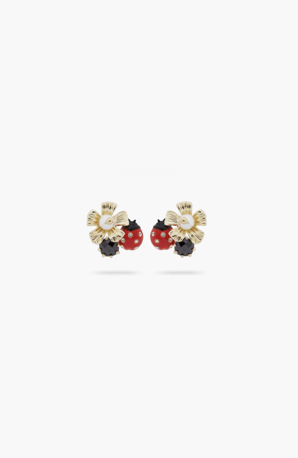 Arete Mariquitas y Anémonas con Perla y Piedra