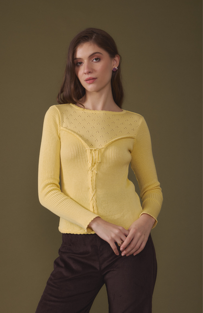 Morning Light Yellow Sweater