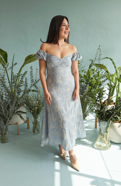 Vestido Poppy celeste