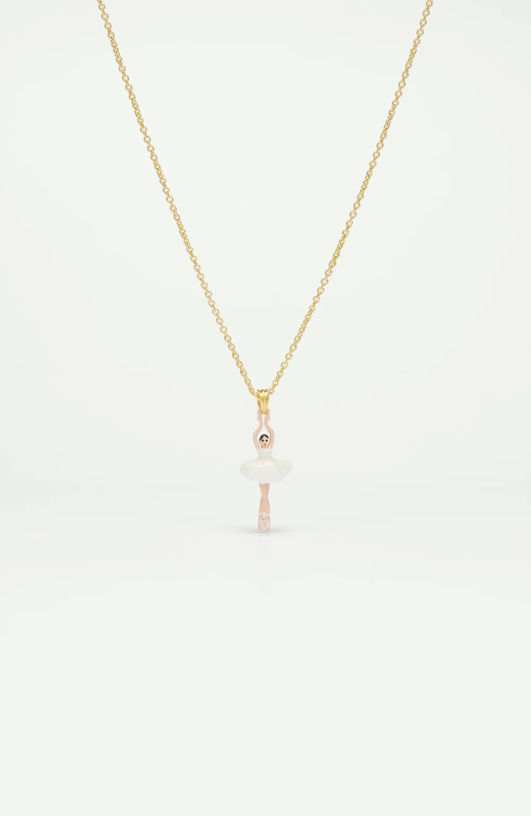 Collar mini bailarina con tutú blanco