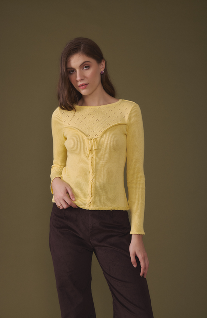 Morning Light Yellow Sweater