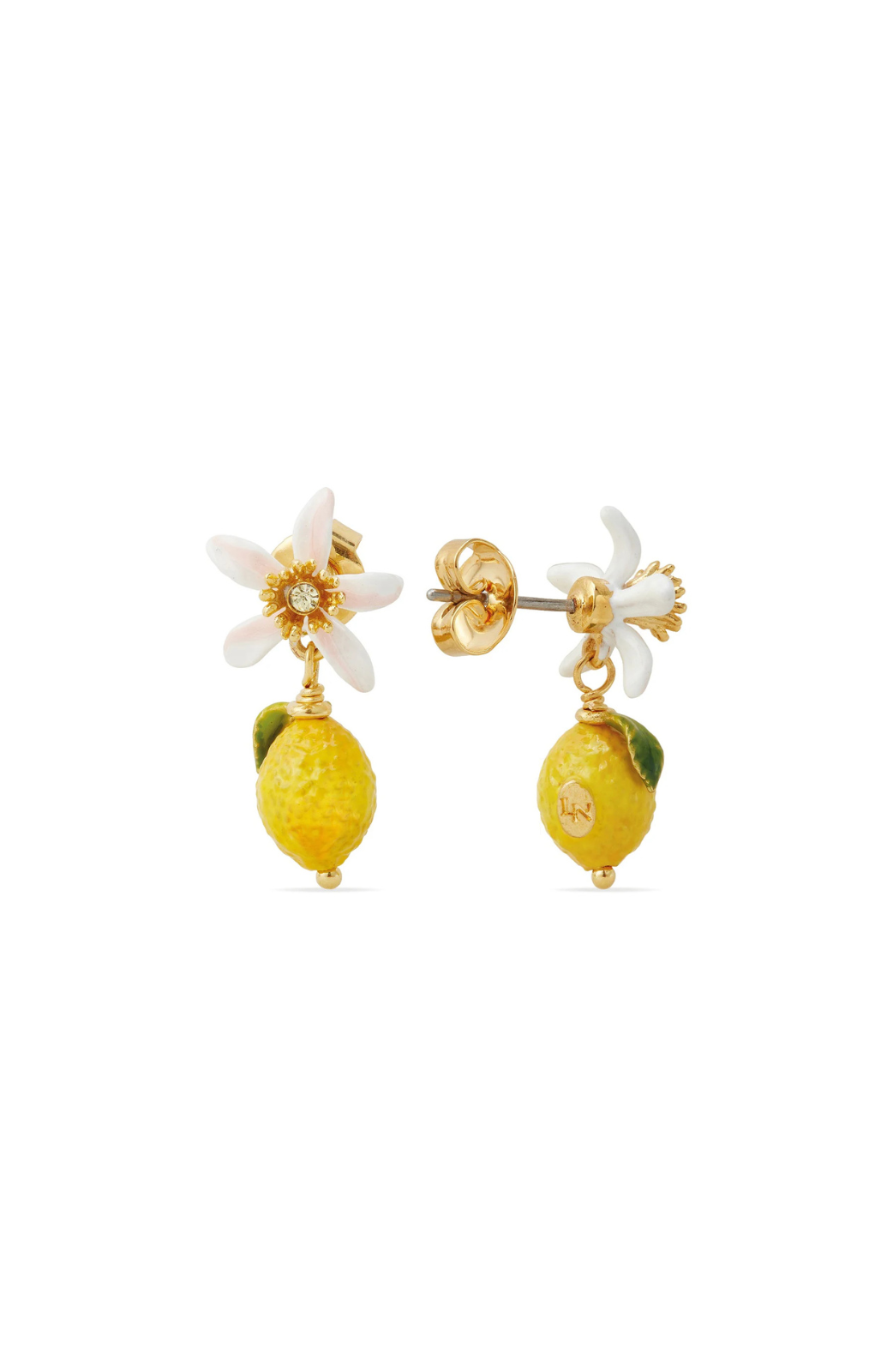 Mignon Citron earring with stone and lemon flower