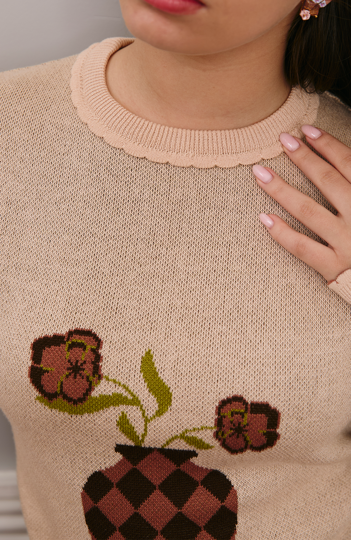 Jarrón Sweater Beige
