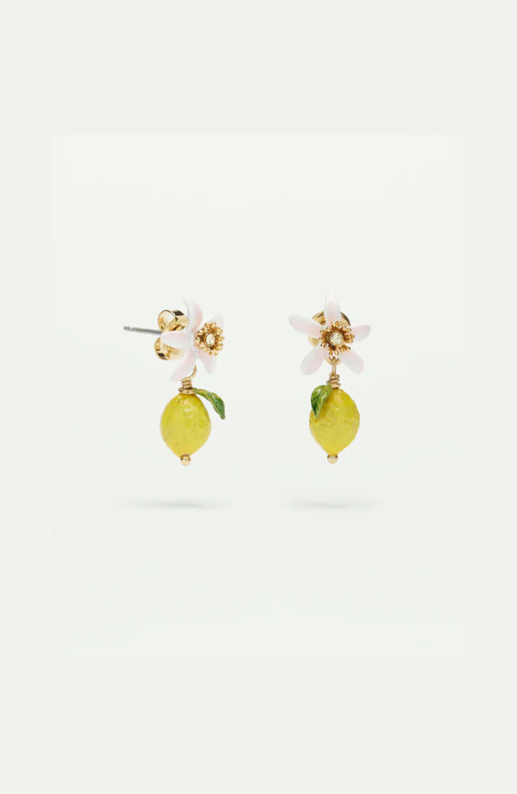 Mignon Citron earring with stone and lemon flower