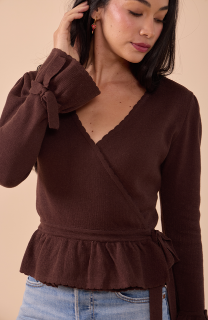 Cardigan Envolvente Coquelicot - PREVENTA