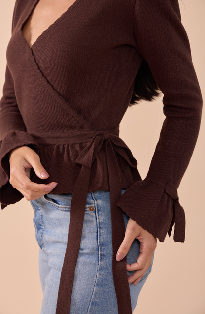 Cardigan Envolvente Coquelicot - PREVENTA