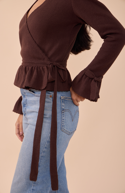 Cardigan Envolvente Coquelicot - PREVENTA