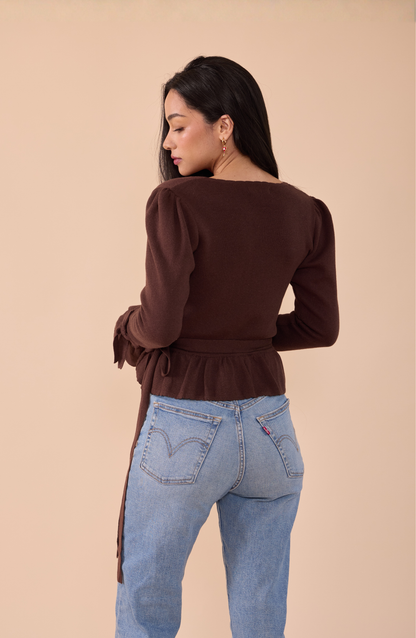 Cardigan Envolvente Coquelicot - PREVENTA