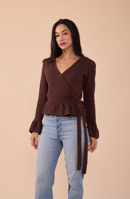 Cardigan Envolvente Coquelicot - PREVENTA