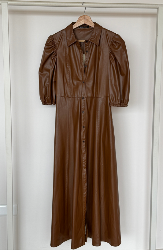 Vestido Cuerina - Zara