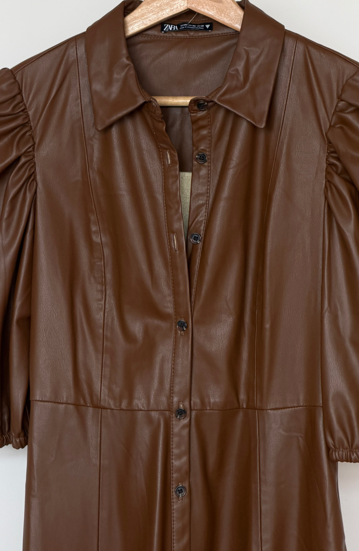 Vestido Cuerina - Zara