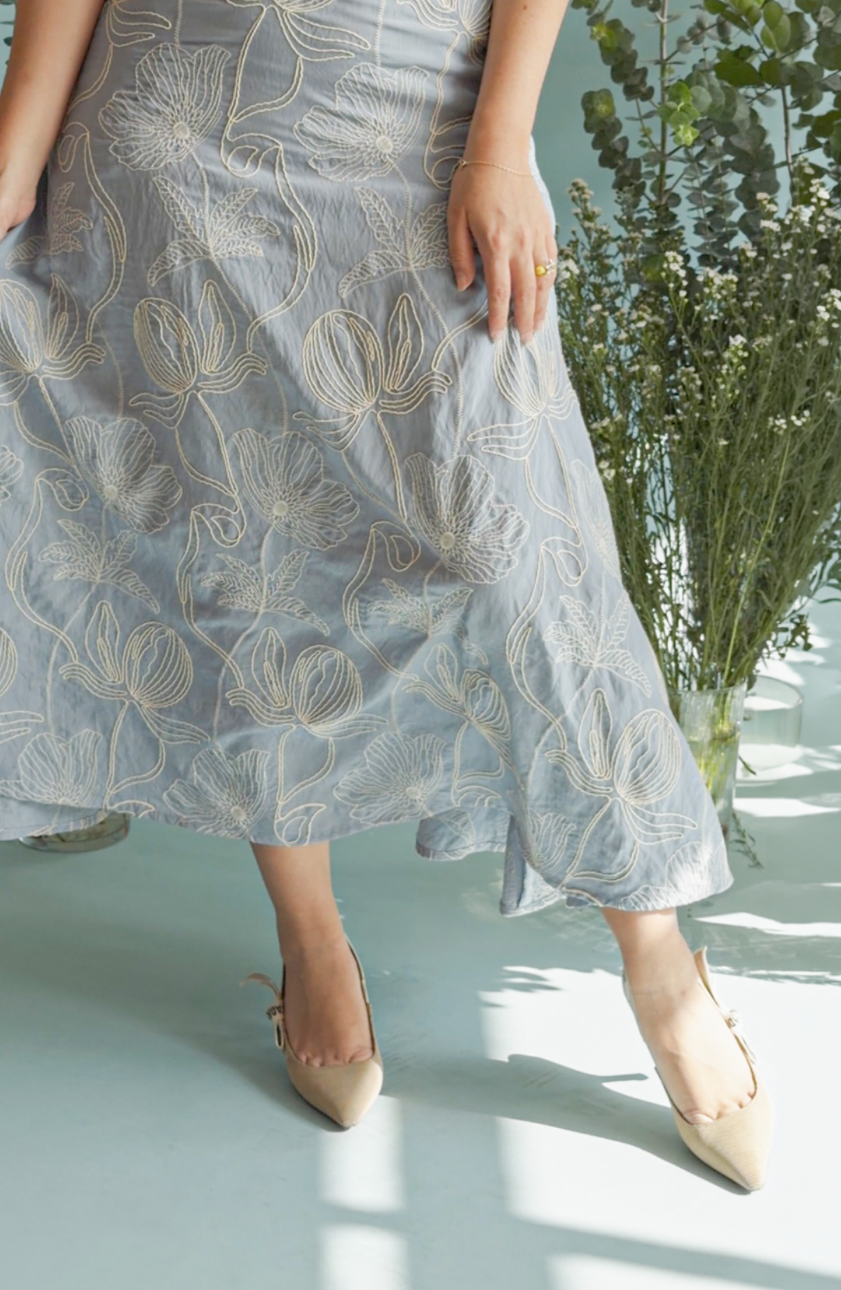 Vestido Poppy celeste