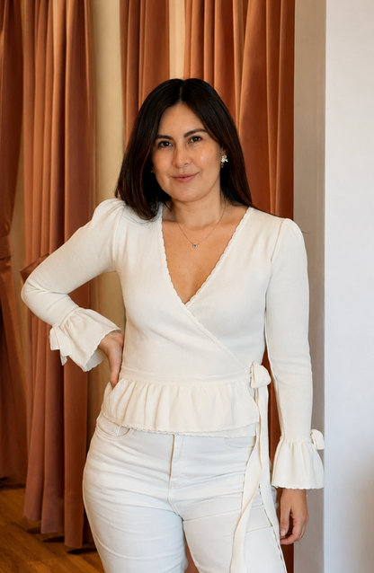 Cardigan Envolvente Coquelicot