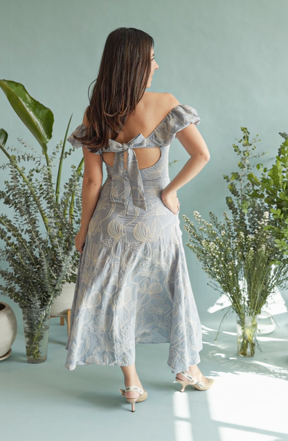 Vestido Poppy celeste