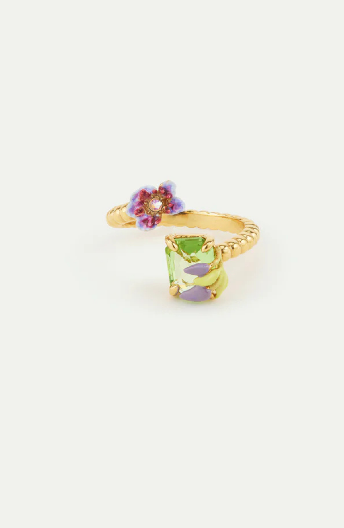 Mignon Citron earring with stone and lemon flower