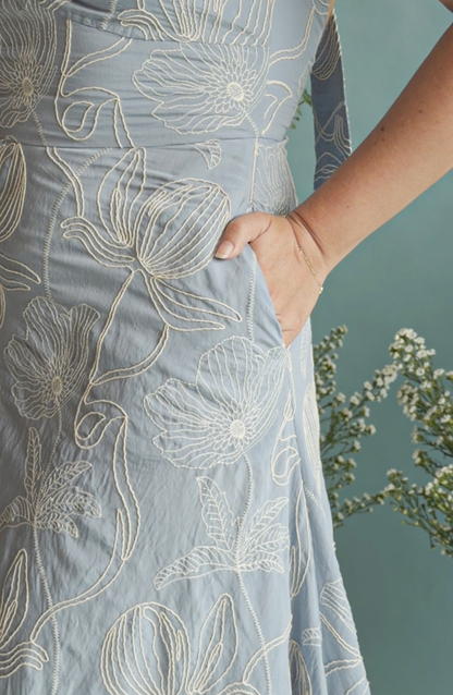 Vestido Poppy celeste