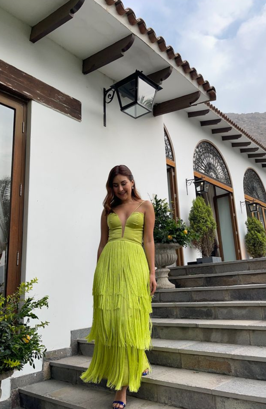 Vestido Verde Limón