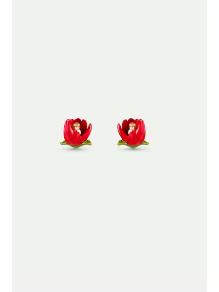 Mignon Citron earring with stone and lemon flower