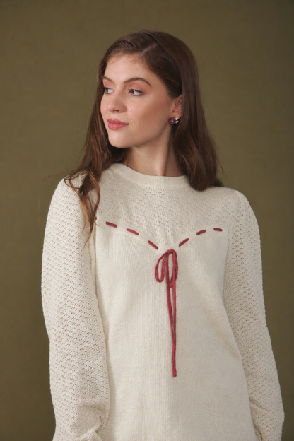 Harriet White Knit