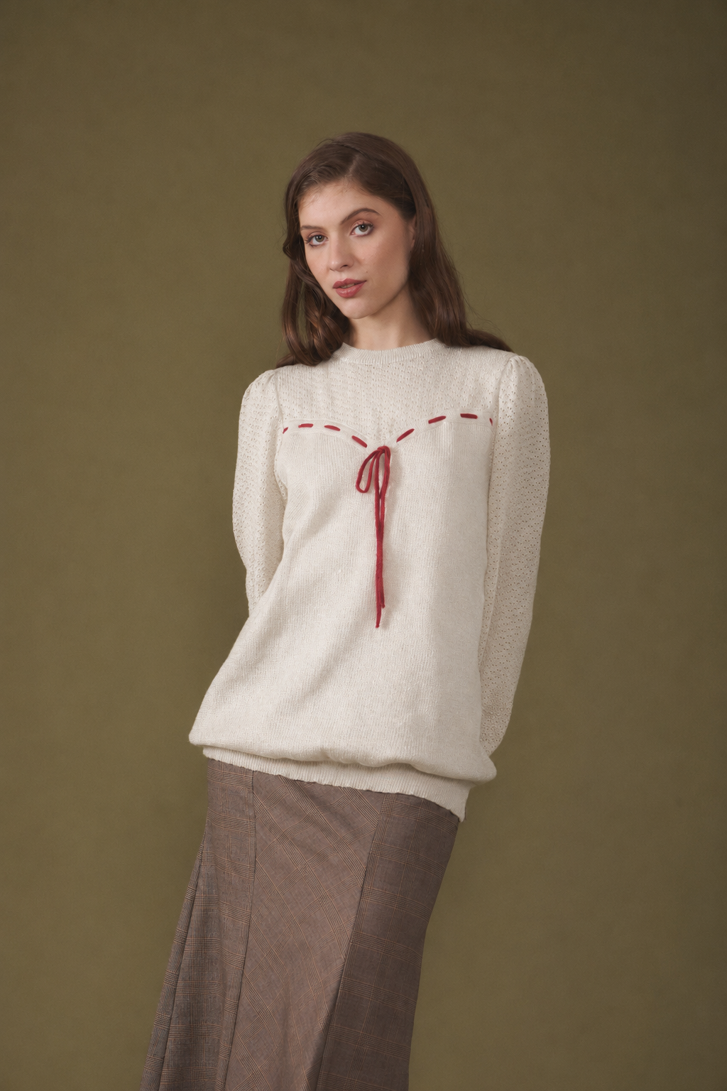 Harriet White Knit