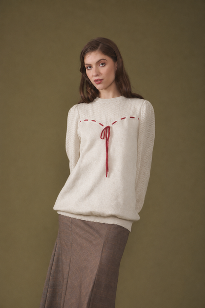 Harriet White Knit