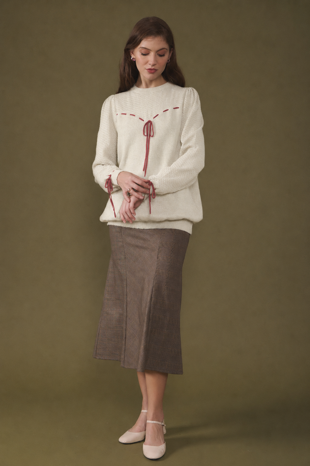 Harriet White Knit