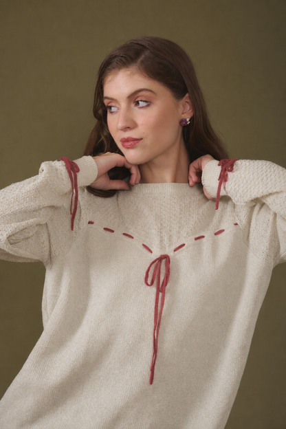 Harriet White Knit