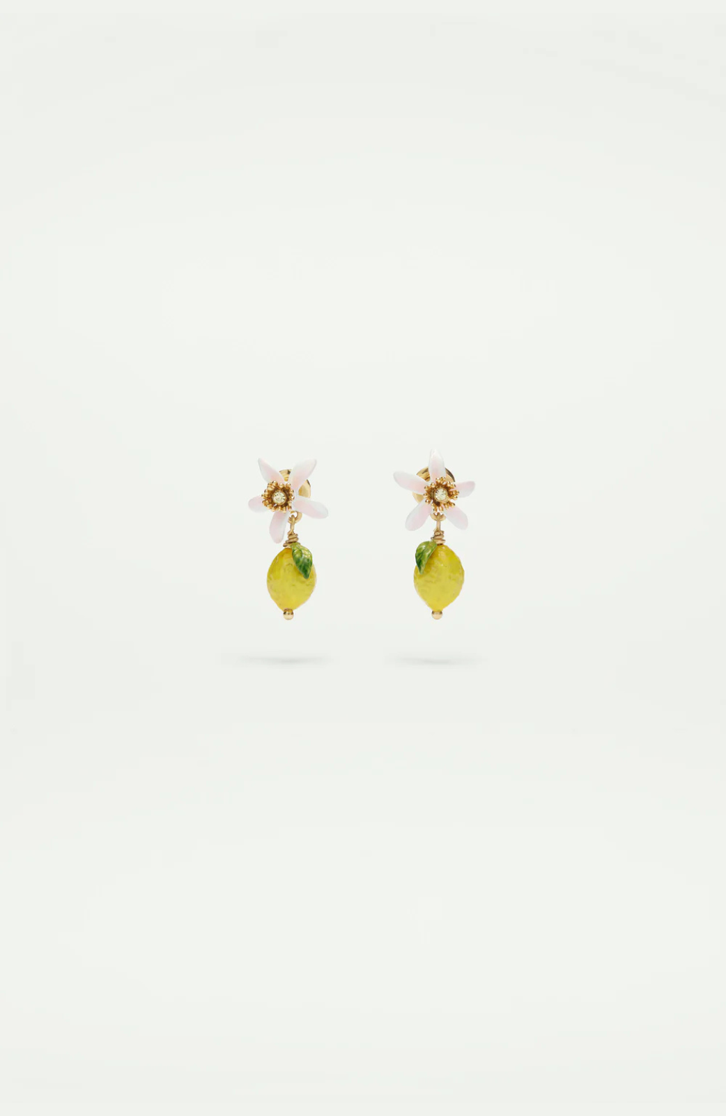 Mignon Citron earring with stone and lemon flower