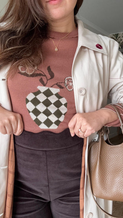 Jarrón Sweater Terracota