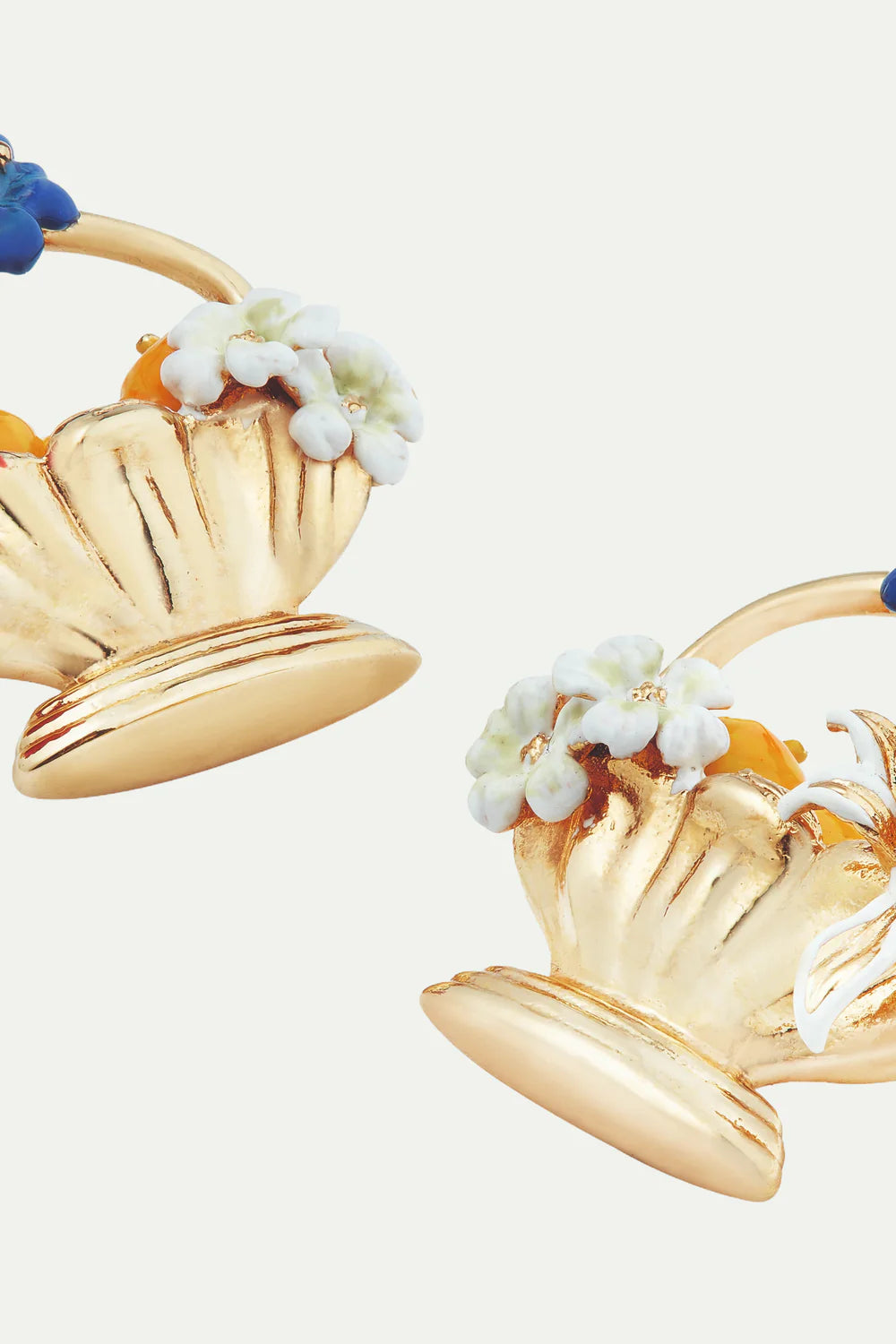 Pendientes Bolitas Cesta de Fruta y Flores